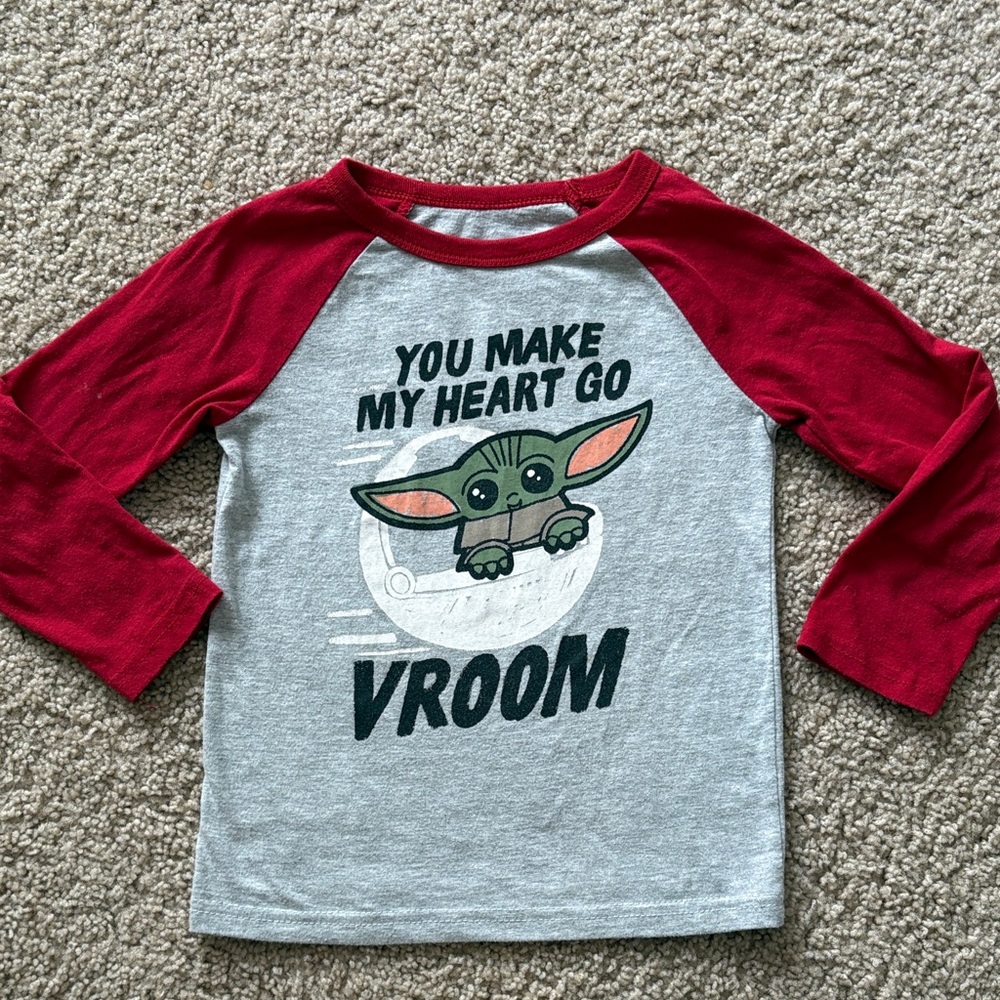 Star Wars Red and Gray Long Sleeve Tee